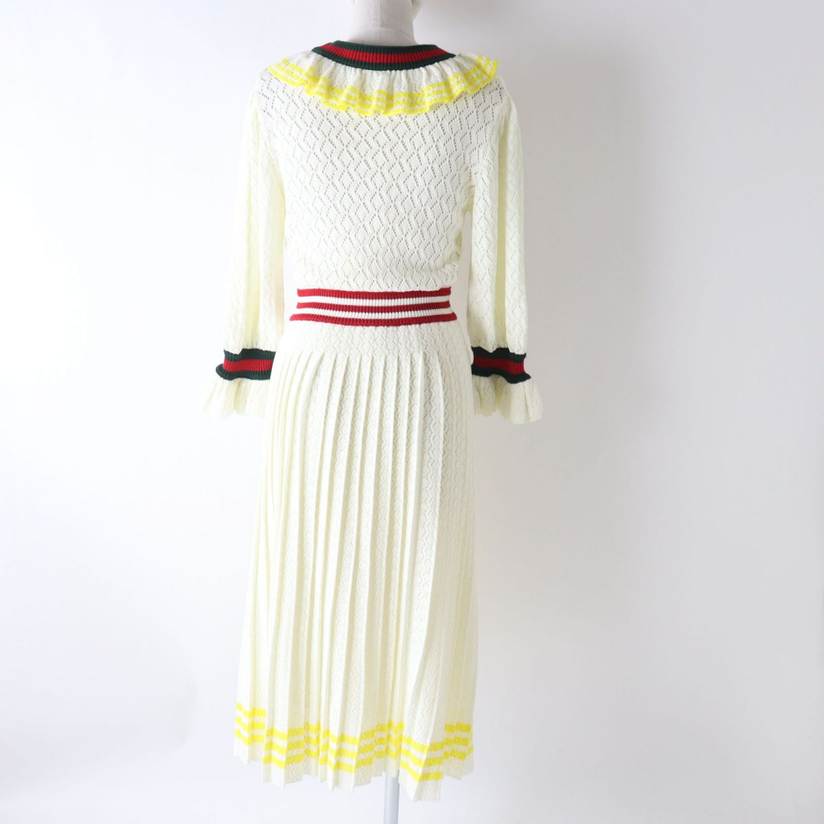 Luxury Gucci Trending 2025 x Adidas Knit Dress White Multi M