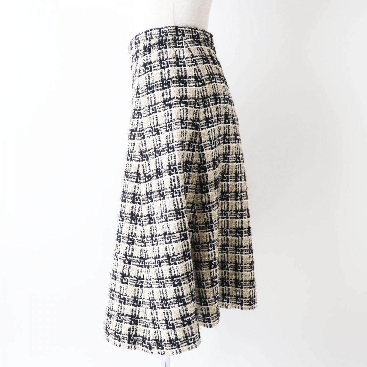 Luxury Gucci Trending 2025 Women's Tweed G Logo Flared Skirt