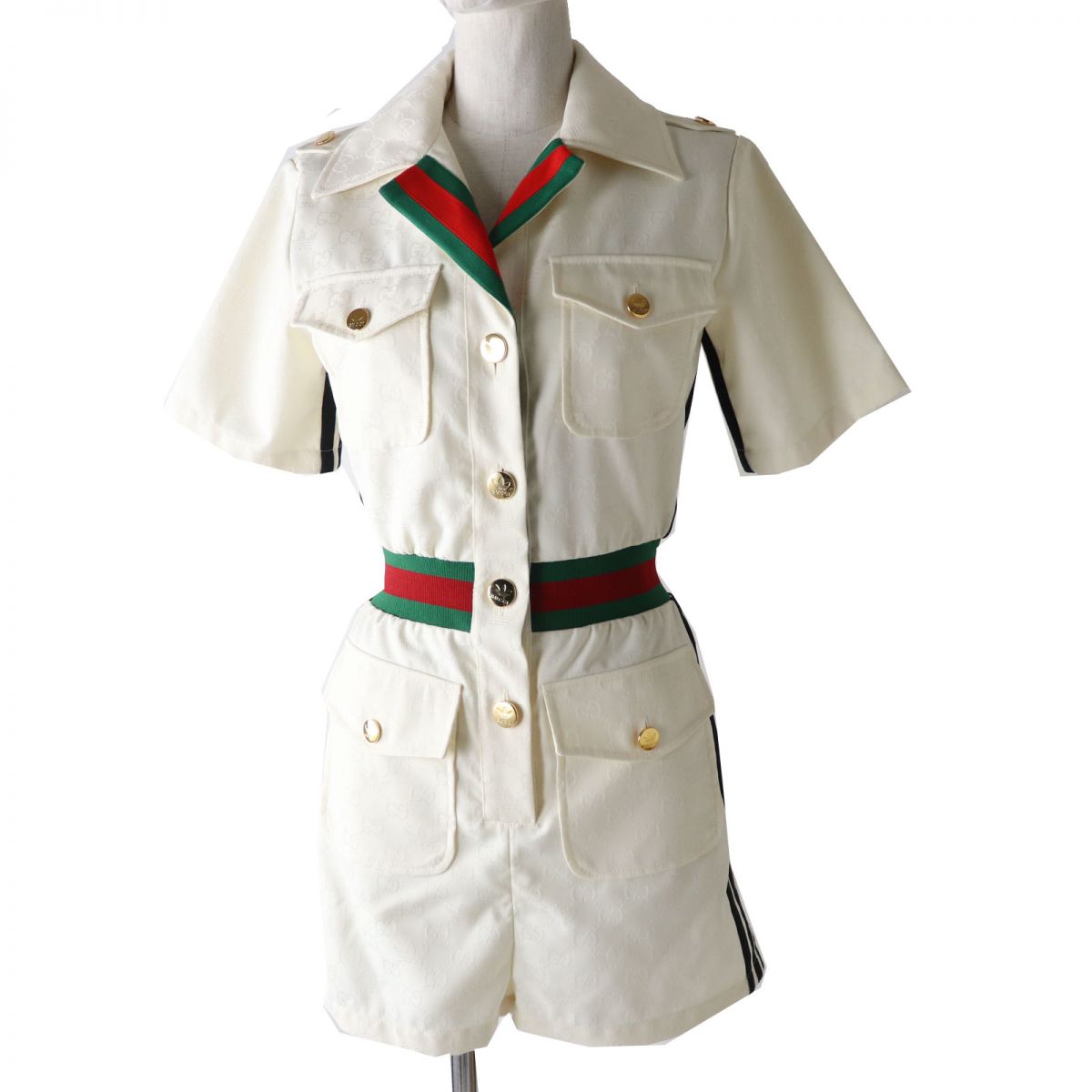 Luxury Gucci Trending 2025 Adidas Women's Short Jumpsuit White 36