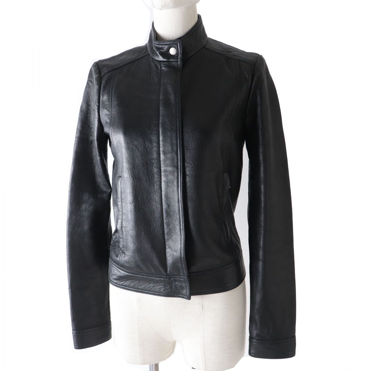 Luxury Gucci Trending 2025 Women's Lambskin Riders Jacket Black