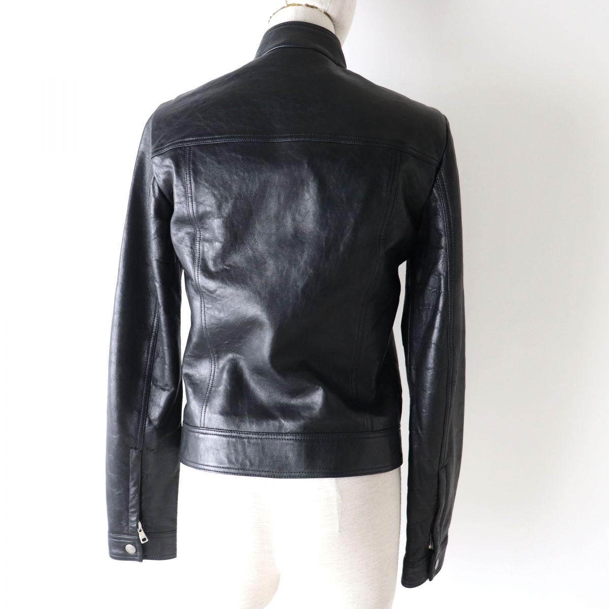 Luxury Gucci Trending 2025 Women's Lambskin Riders Jacket Black