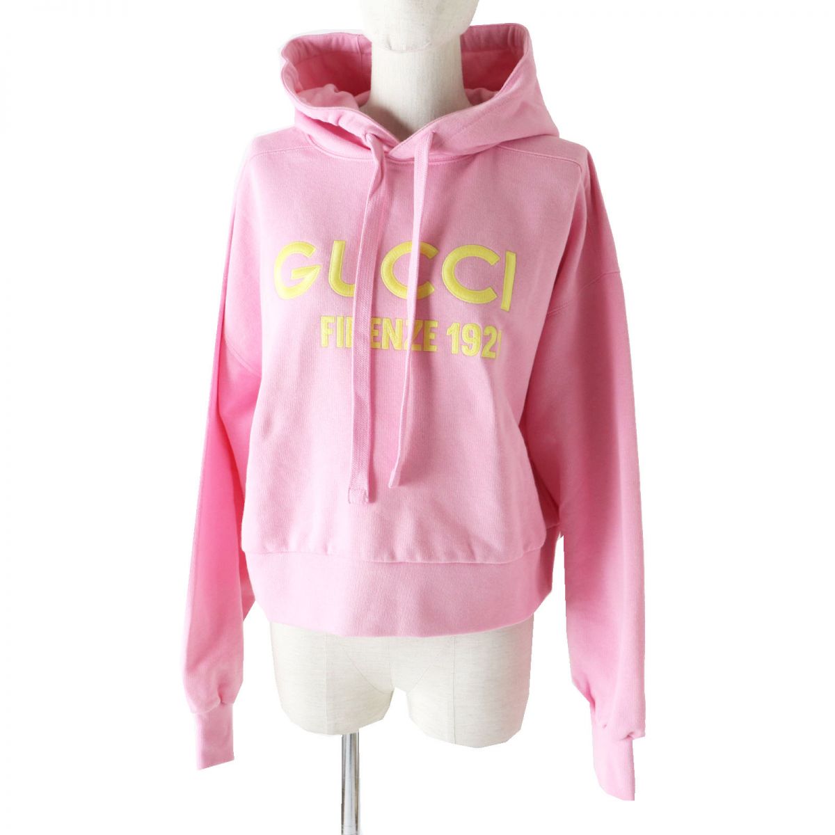 Luxury Gucci Trending 2025 Women's Embroidered Cropped Hoodie Pink M