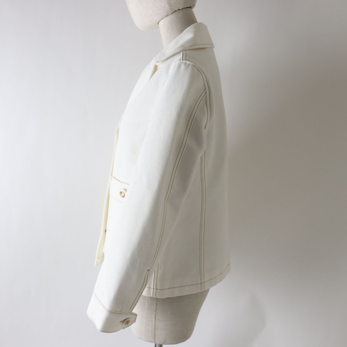 Luxury Gucci Trending 2025 Women's Cotton Canvas Jacket White