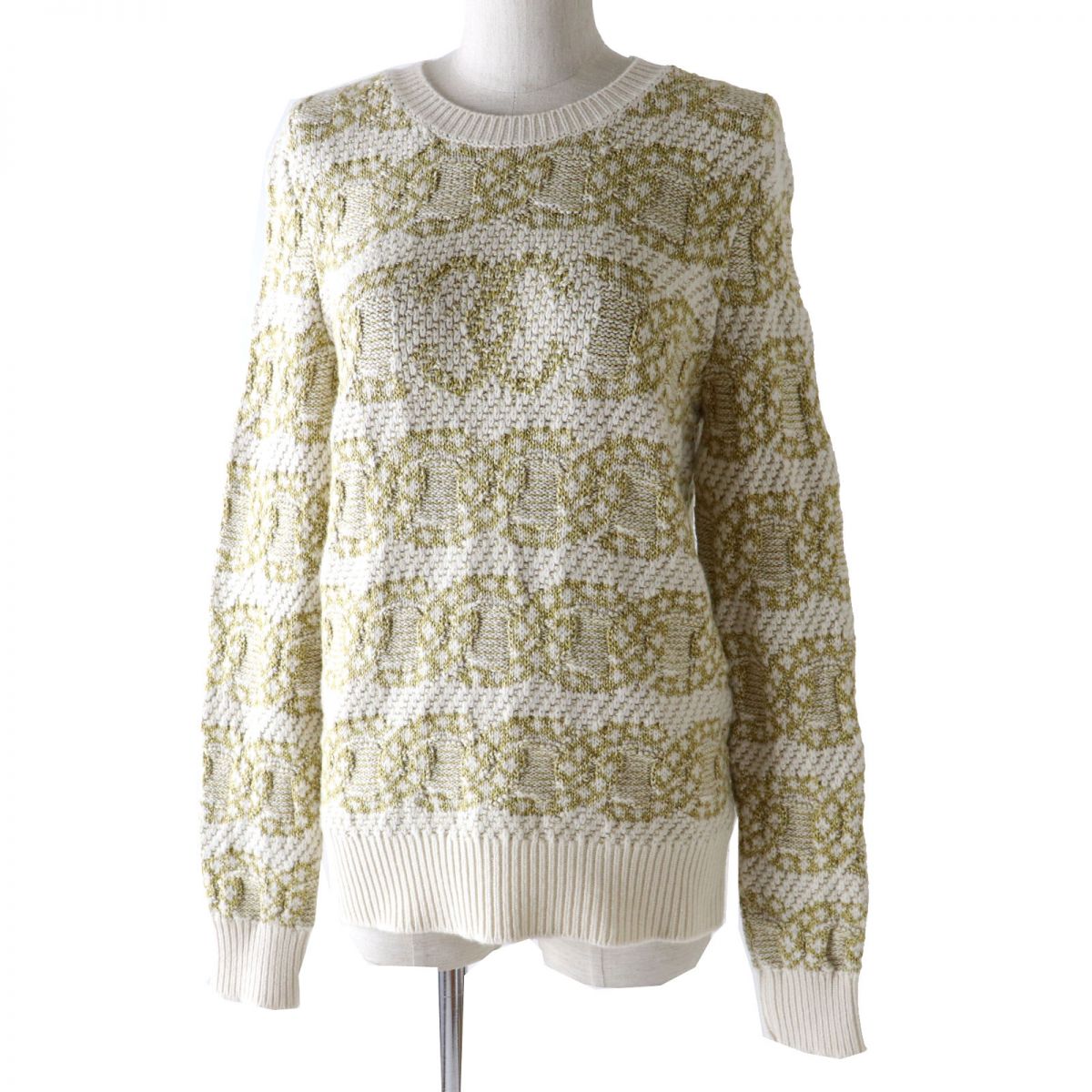 Chanel Cashmere Cotton Long Sleeve Knit Pullover