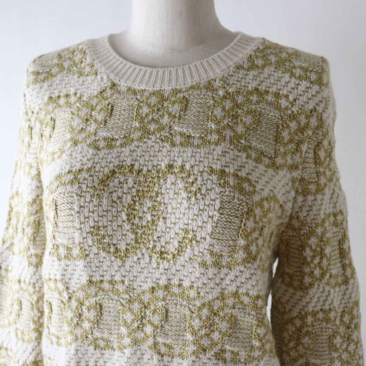 Chanel Cashmere Cotton Long Sleeve Knit Pullover