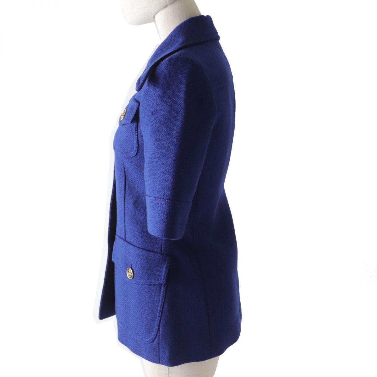 Luxury Gucci Trending 2025 Women's GG Tweed Jacket Blue 36