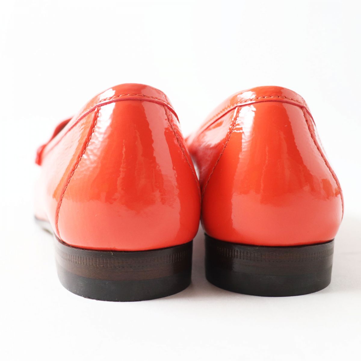 Luxury Gucci Trending 2025 Patent Leather Horsebit Loafers 35.5