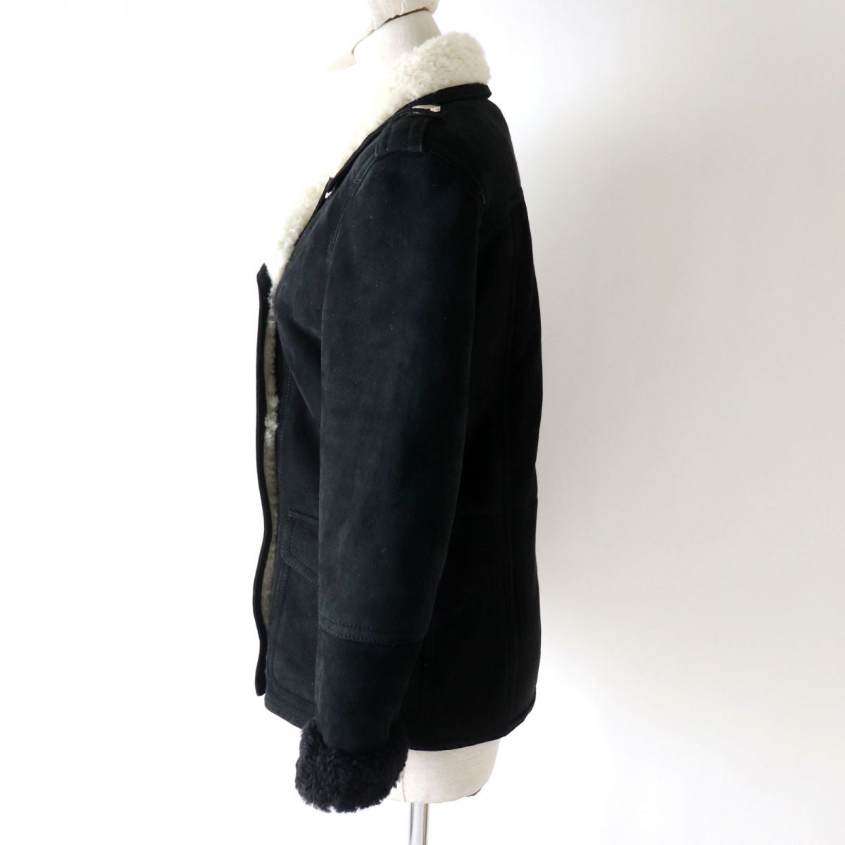 Luxury Gucci Trending 2025 Women's Shearling Coat Black White