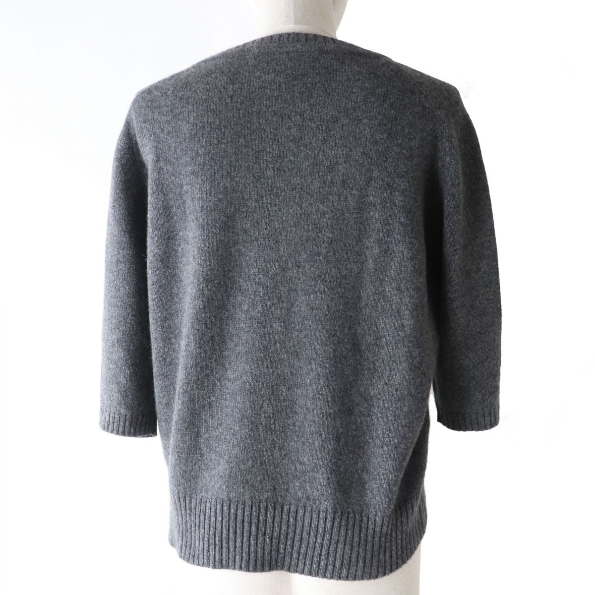 Luxury Gucci Trending 2025 Cashmere Horsebit Knit Pullover Gray L