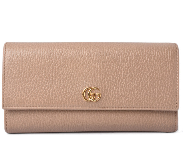 Luxury Gucci Trending 2025 Textured Leather Long Wallet 456116