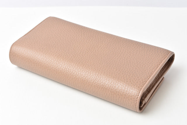 Luxury Gucci Trending 2025 Textured Leather Long Wallet 456116