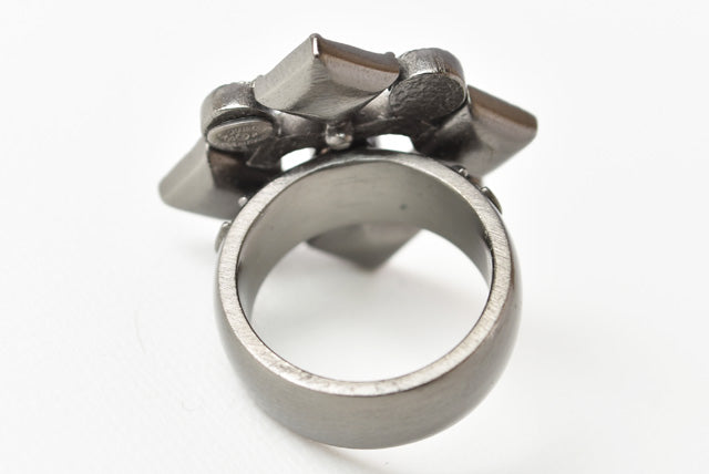 Chanel Metal Diamond Ring Size 13