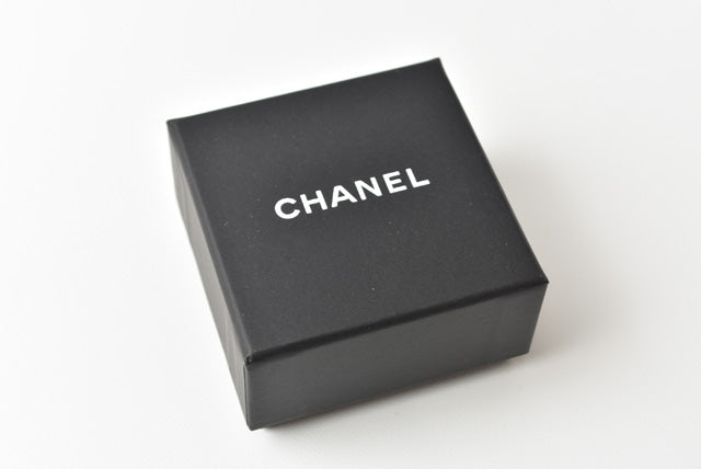 Chanel Earrings CC Mark Clover Motif Rhinestone Gold