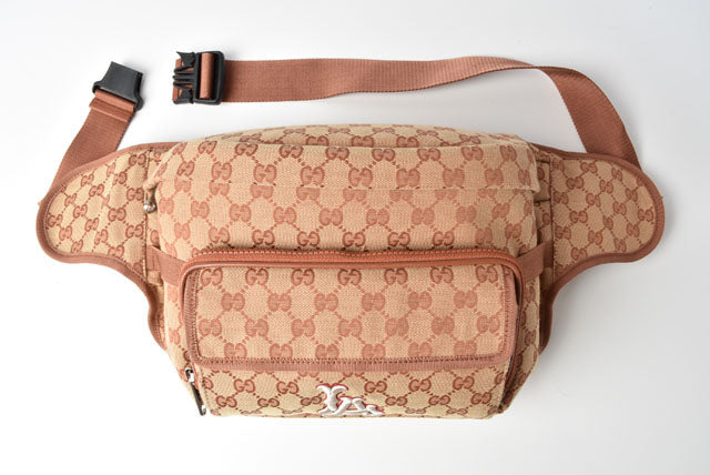 Luxury Gucci Trending 2025 Canvas/Leather Waist Pouch/Body Bag 536842