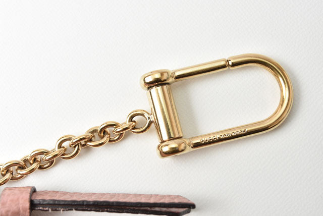 Luxury Gucci Trending 2025 Leather Key Case/Coin Case with Key Ring, Light Pink