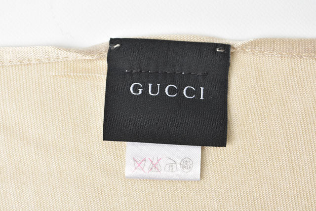 Luxury Gucci Trending 2025 Silk Scarf Beige/White