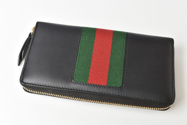 Luxury Gucci Trending 2025 Leather Long Wallet Round Zipper Sylvie 476083
