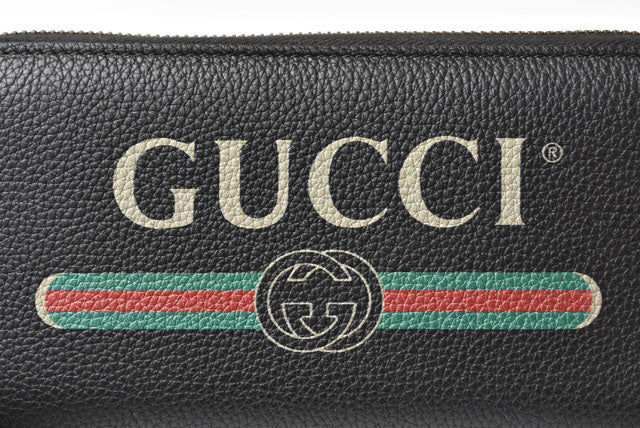 Luxury Gucci Trending 2025 Vintage Logo Long Wallet 496317 Black