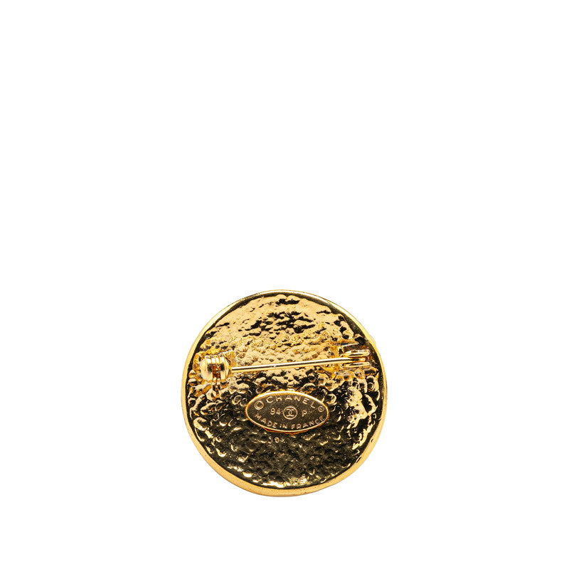 Chanel Vintage Coco Mark Brooch Gold