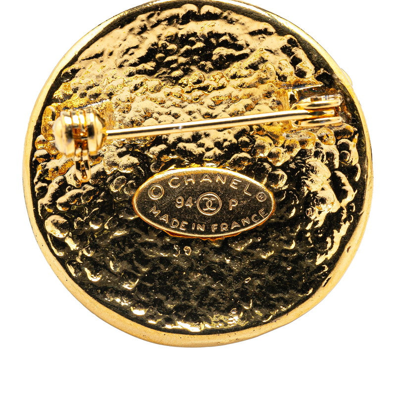 Chanel Vintage Coco Mark Brooch Gold