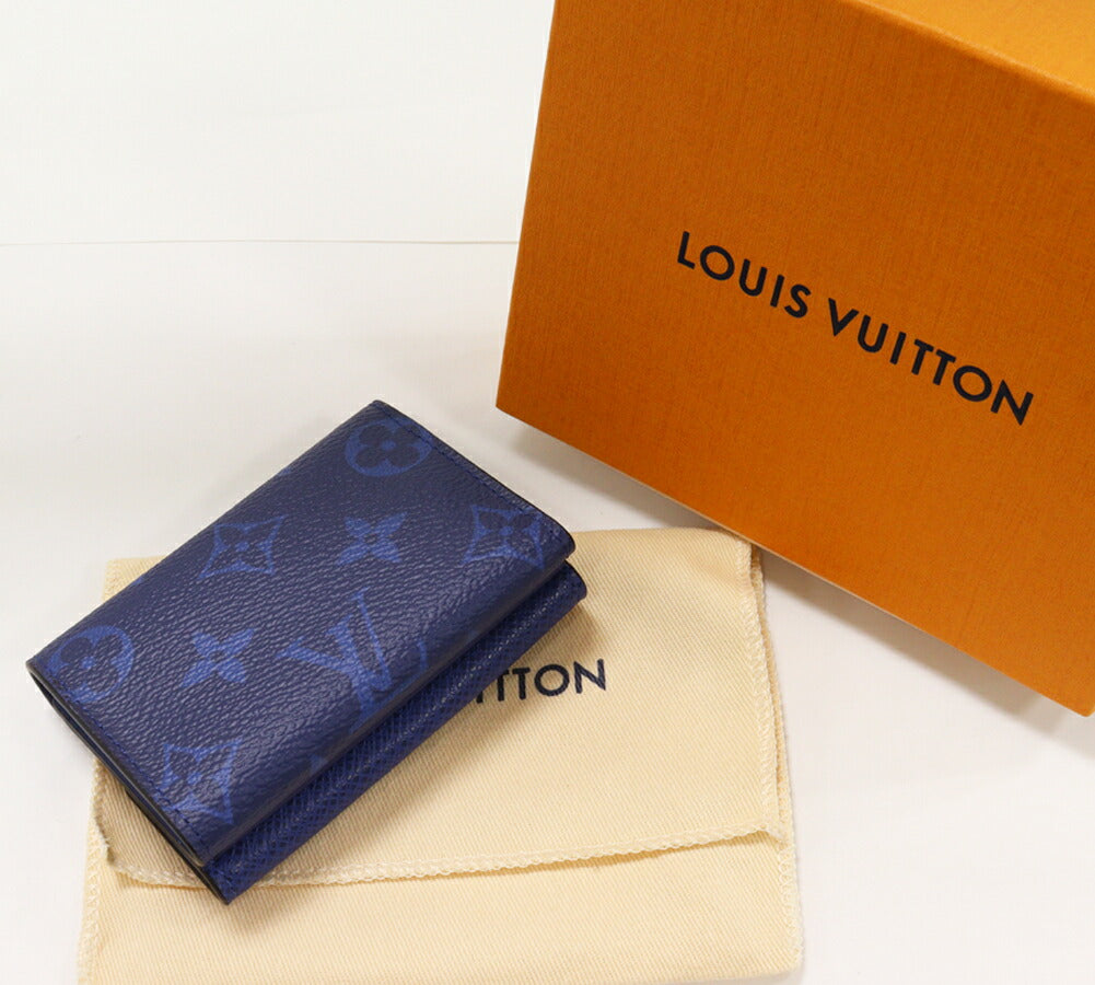 Louis Vuitton Tri-Fold Wallet Taiga Cobalt