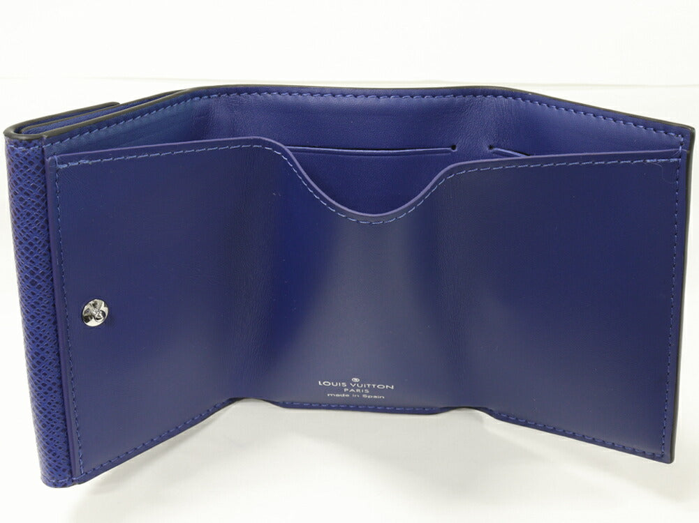Louis Vuitton Tri-Fold Wallet Taiga Cobalt