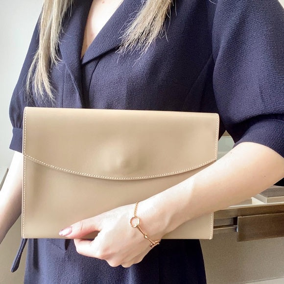 Luxury Hermes leather clutch