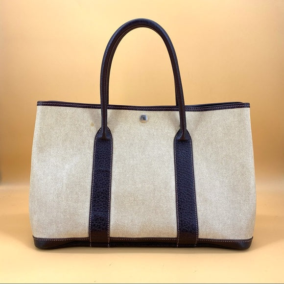 Luxury Hermes Garden party36 cloth tote TWS