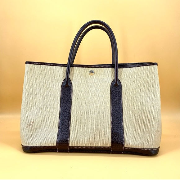 Luxury Hermes Garden party36 cloth tote TWS
