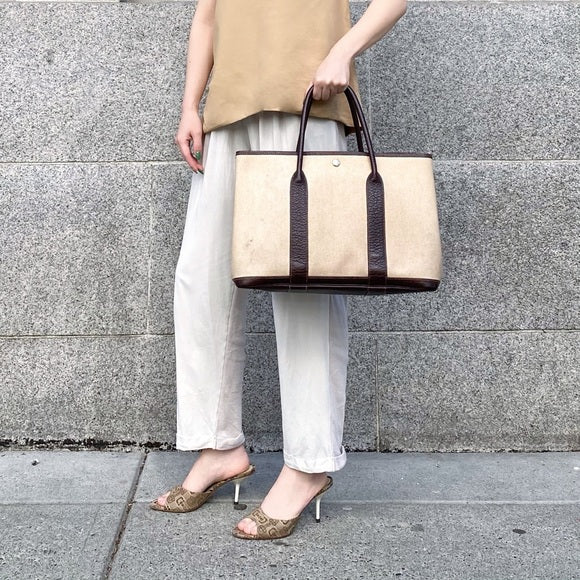 Luxury Hermes Garden party36 cloth tote TWS