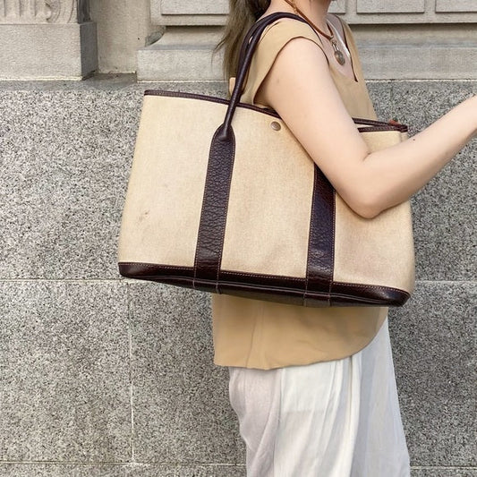 Luxury Hermes Garden party36 cloth tote TWS