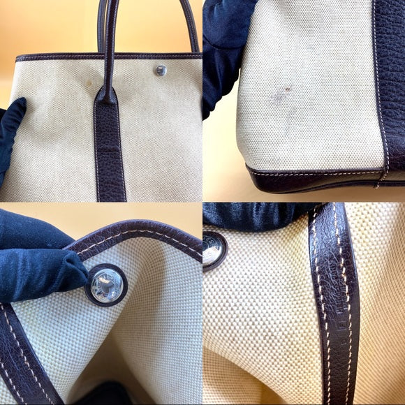 Luxury Hermes Garden party36 cloth tote TWS