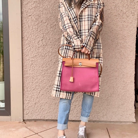 Luxury Hermes Herbag31 cloth bag