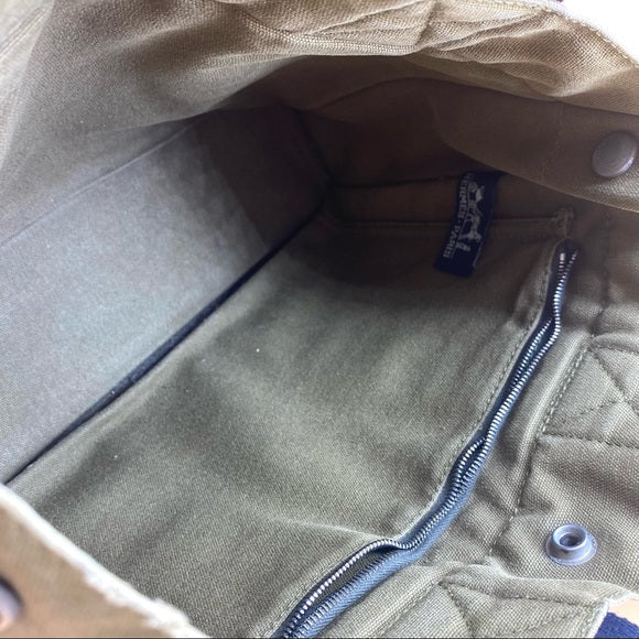 Luxury Hermes Green Canvas Fourre Tout PM Tote Bag