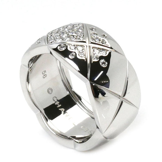 Chanel K18WG White Gold Diamond Coco Crush Ring