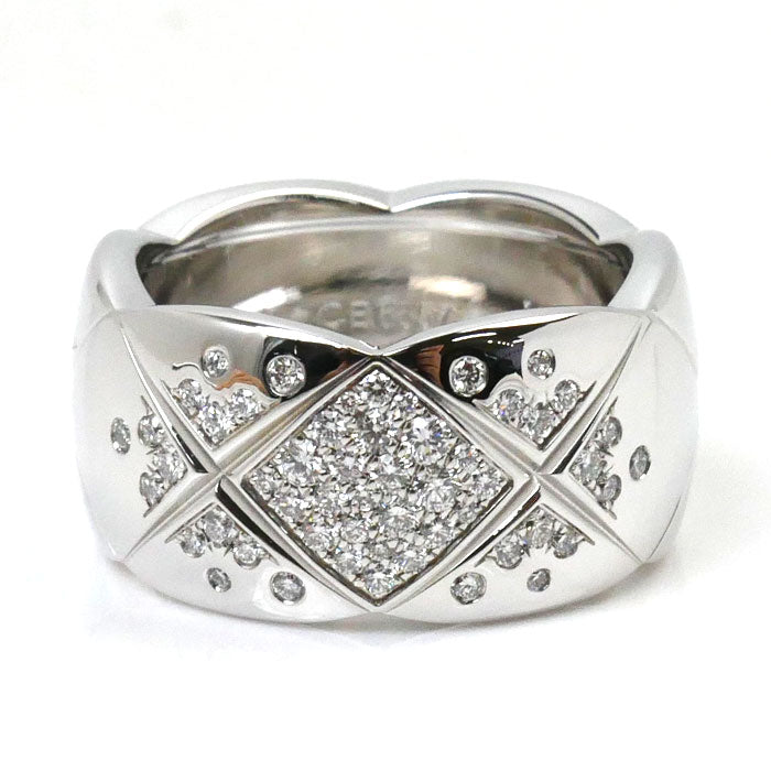 Chanel K18WG White Gold Diamond Coco Crush Ring