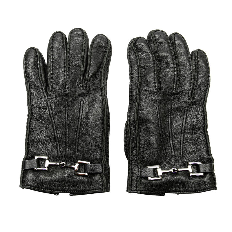 Luxury Gucci Trending 2025 Leather Horsebit Gloves 603635