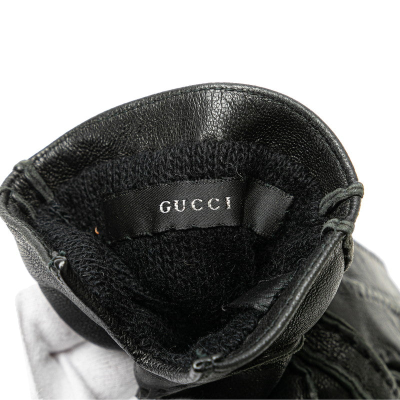 Luxury Gucci Trending 2025 Leather Horsebit Gloves 603635