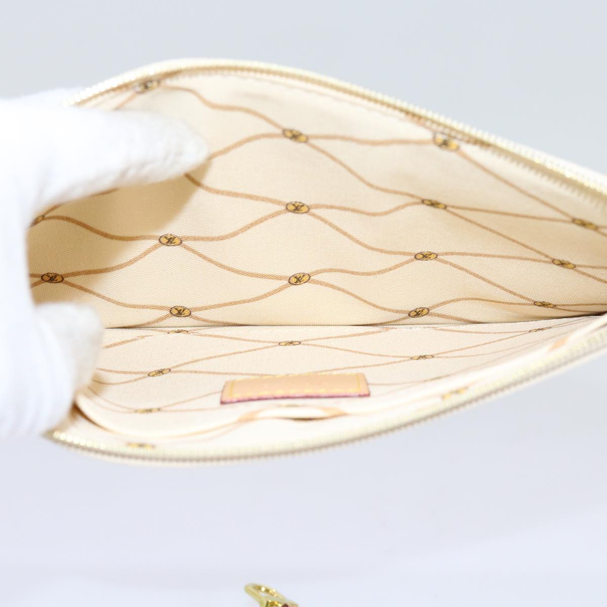 LOUIS VUITTON Damier Azur Summer Trunk Neverfull MM Pouch N41065 LV mr014