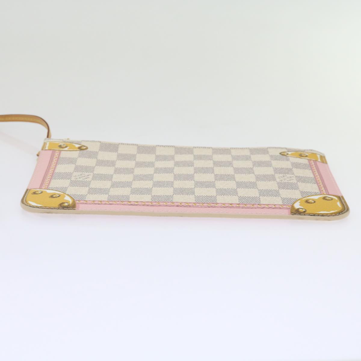 LOUIS VUITTON Damier Azur Summer Trunk Neverfull MM Pouch N41065 LV mr014