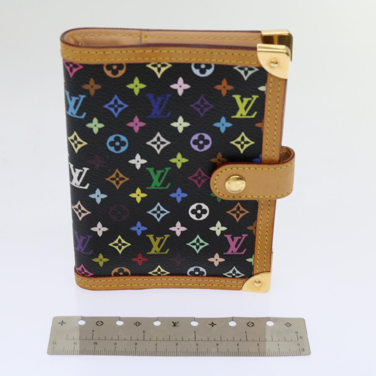 LOUIS VUITTON Multicolor Agenda PM Day Planner Cover Black R21076 LV mr047