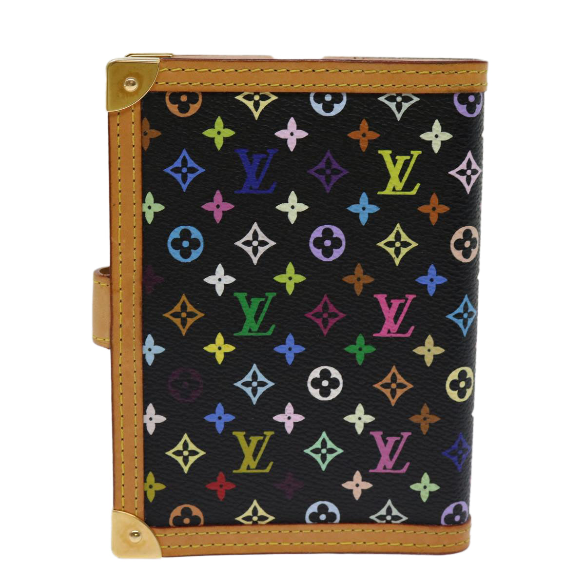 LOUIS VUITTON Multicolor Agenda PM Day Planner Cover Black R21076 LV mr047