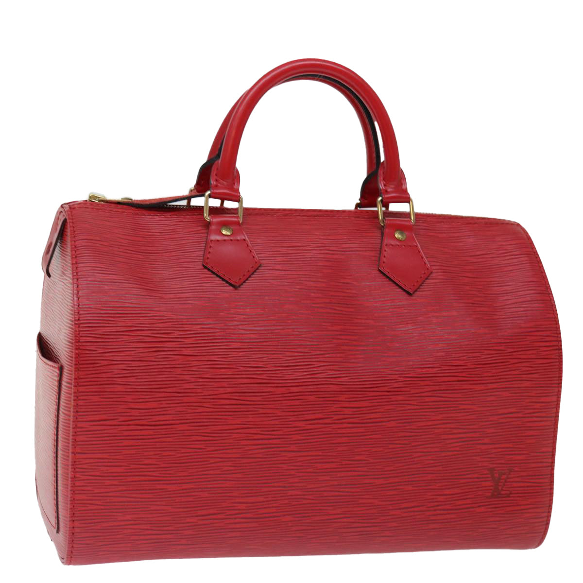 LOUIS VUITTON Epi Speedy 30 Hand Bag Castilian Red M43007 LV mr081A