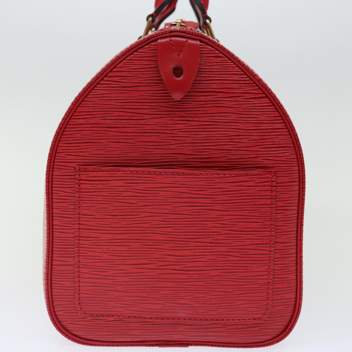 LOUIS VUITTON Epi Speedy 30 Hand Bag Castilian Red M43007 LV mr081A