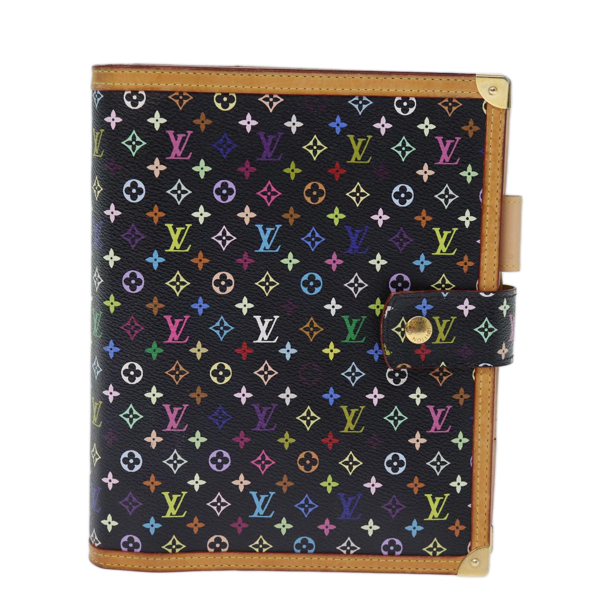 LOUIS VUITTON Multicolor Agenda GM Day Planner Cover Black R20893 mr202