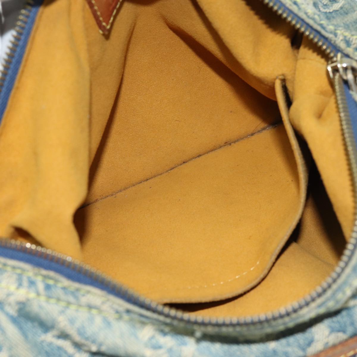 LOUIS VUITTON Monogram denim Buggy PM Shoulder Bag Blue M95049 LV mr216