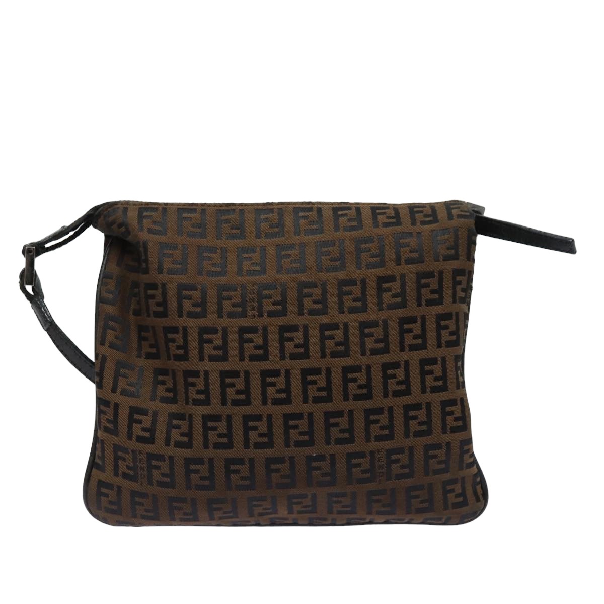 Luxury Fendi Zucchino Canvas Shoulder Bag Brownmr304