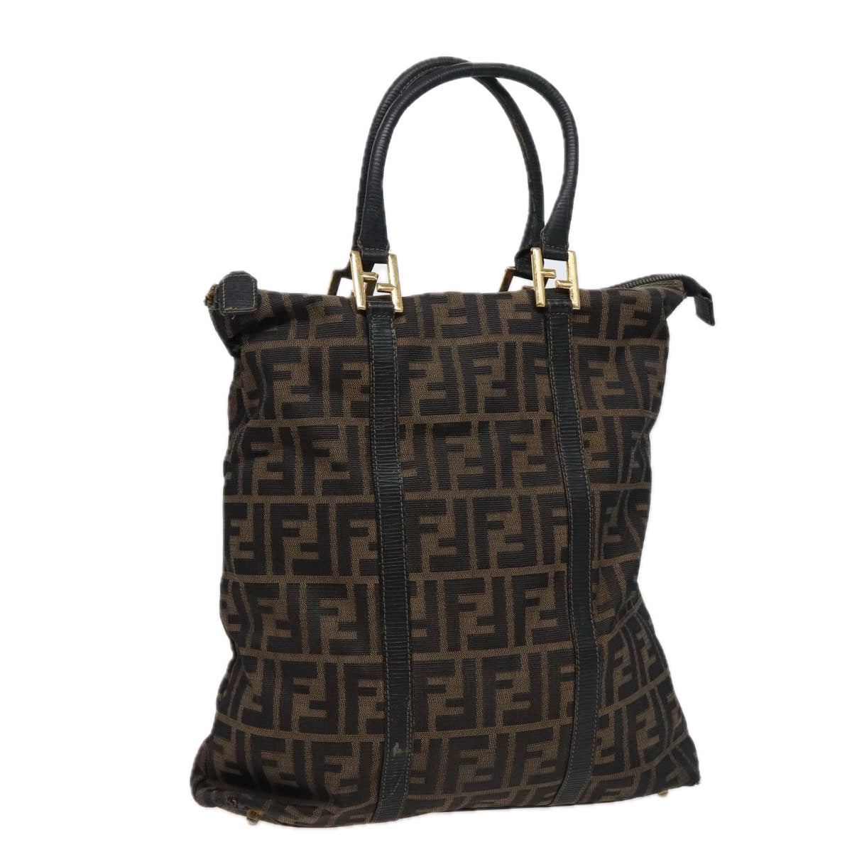 Luxury Fendi Zucca Canvas Hand Bag Brown Blackmr305