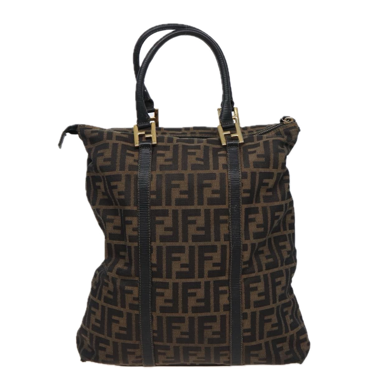 Luxury Fendi Zucca Canvas Hand Bag Brown Blackmr305