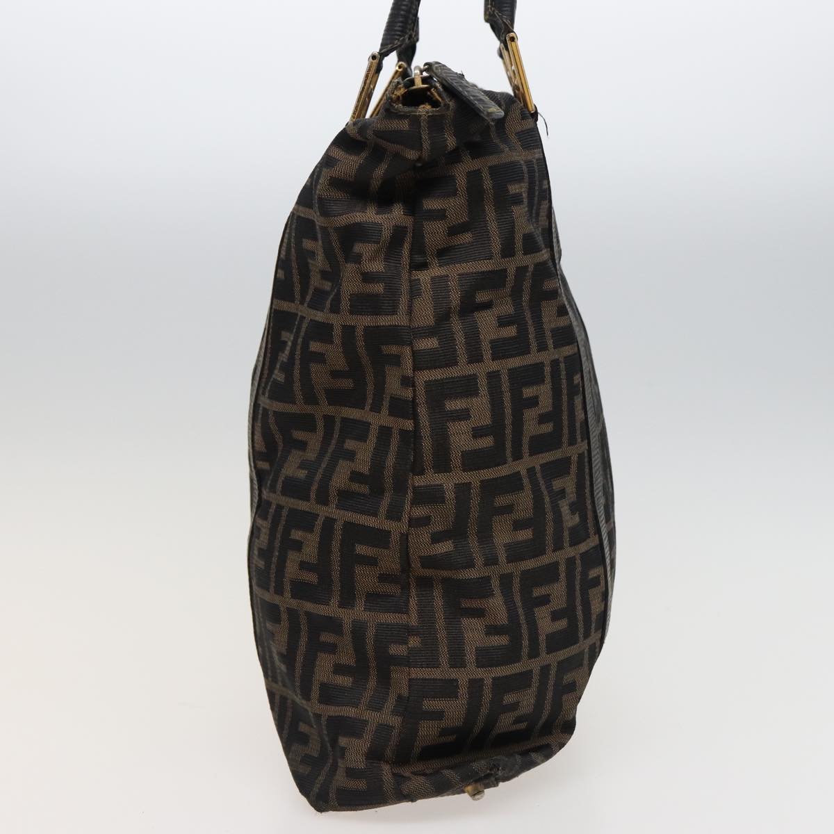 Luxury Fendi Zucca Canvas Hand Bag Brown Blackmr305